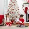 Best Choice Products Pre-Lit White Christmas Pine Tree w/ Flocked Branches, Warm-White Lights
